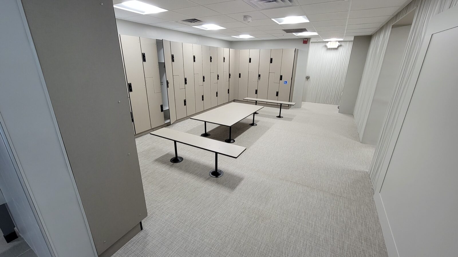 locker room flooring | AJ Rose Carpets